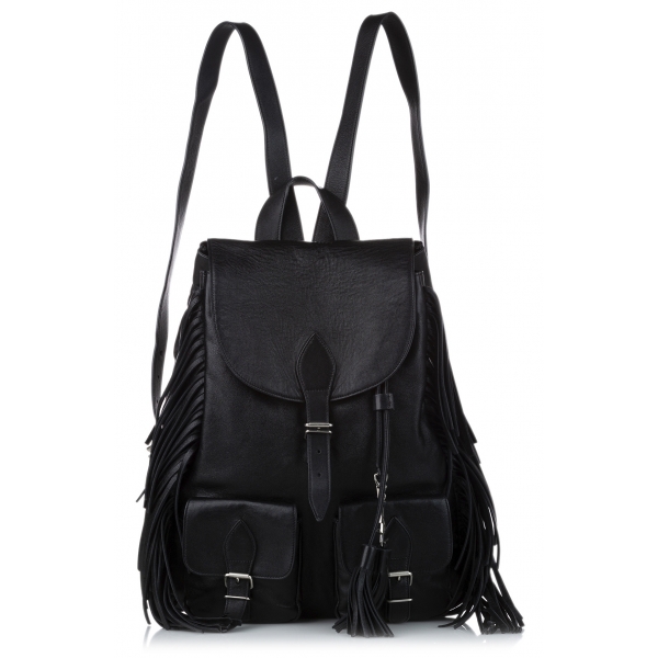 Yves Saint Laurent Vintage - Festival Leather Backpack - Nero - Zaino in Pelle - Alta Qualità Luxury