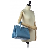 Yves Saint Laurent Vintage - Sac De Jour Leather Satchel - Azzurro - Borsa in Pelle - Alta Qualità Luxury