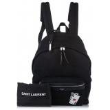 Yves Saint Laurent Vintage - Playing Cards City Canvas Backpack - Nero - Zaino in Pelle - Alta Qualità Luxury