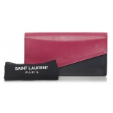 Yves Saint Laurent Vintage - Leather Clutch Bag - Red Black - Leather Handbag - Luxury High Quality