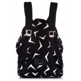 Yves Saint Laurent Vintage - Boomerang Printed Canvas Backpack - Black - Leather Backpack - Luxury High Quality