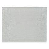 Yves Saint Laurent Vintage - Embossed Uptown Envelope Clutch - White - Leather Handbag - Luxury High Quality