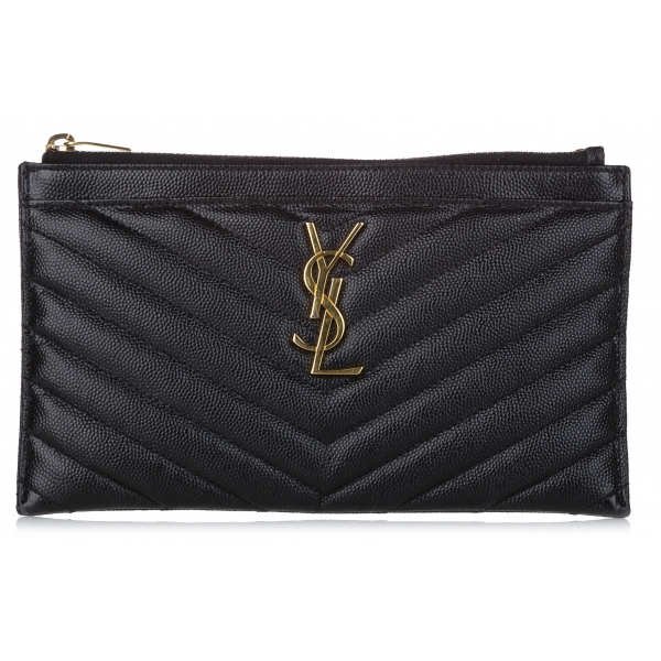 Yves Saint Laurent Vintage - Monogram Bill Pouch - Nero - Borsa in Pelle - Alta Qualità Luxury