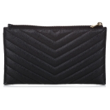 Yves Saint Laurent Vintage - Monogram Bill Pouch - Black - Leather Handbag - Luxury High Quality