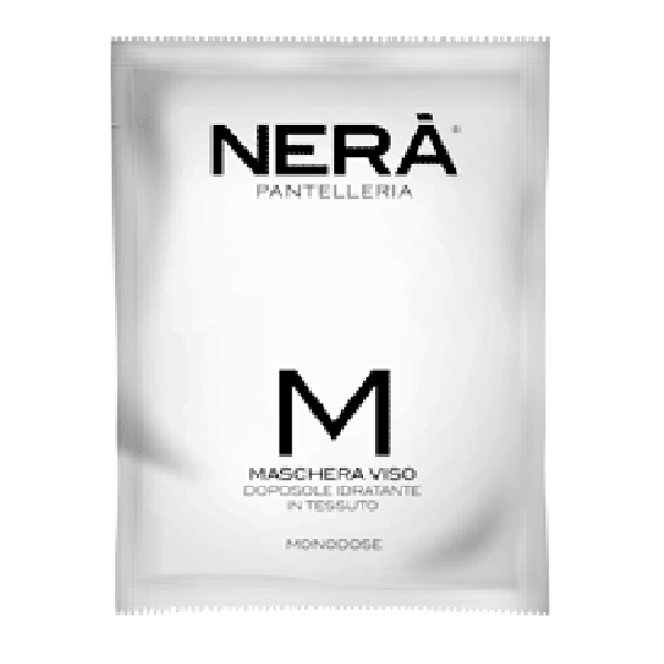 Nerà Pantelleria - Maschera in Tessuto Doposole Emolliente - Viso e Corpo - Cosmetici Professionali