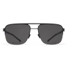 Mykita - Colby - Decades - Matte silver Jet Black Dark Grey - Metal Collection - Sunglasses - Mykita Eyewear