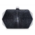 Ammoment - Stingray in Black - Minaudiere - Leather Bag
