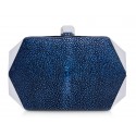 Ammoment - Razza in Glitter Blu Metallico - Minaudiere - Borsetta in Pelle