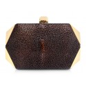 Ammoment - Stingray in Glitter Metallic Brown - Minaudiere - Leather Bag