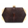 Ammoment - Razza in Glitter Marrone Metallico - Minaudiere - Borsetta in Pelle