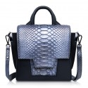 Ammoment - Python in Calcite Grey - Leather Lexi Crossbody Bag