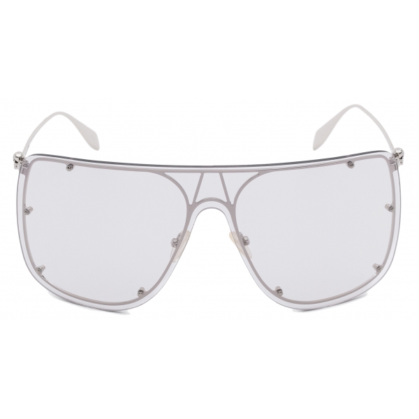 Alexander McQueen - Women's Skull Mask Sunglasses - Silver - Alexander McQueen Eyewear