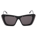 Alexander McQueen - Women's Studs Structure Cat-Eye Sunglasses - Black - Alexander McQueen Eyewear