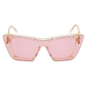 Alexander McQueen - Women's Studs Structure Cat-Eye Sunglasses - Yellow - Alexander McQueen Eyewear