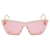 Alexander McQueen - Women's Studs Structure Cat-Eye Sunglasses - Yellow - Alexander McQueen Eyewear