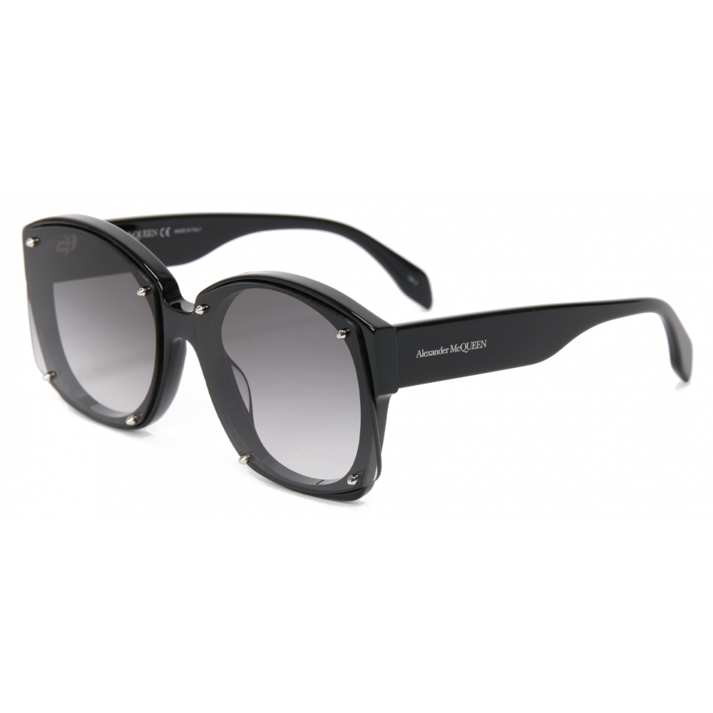 Alexander McQueen - Women's Studs Structure Sunglasses - Black Grey ...
