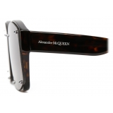 Alexander McQueen - Occhiali da Sole Strutturati Stud da Donna - Marrone Havana - Alexander McQueen Eyewear
