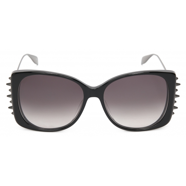 Alexander McQueen - Women's Punk Stud Square Sunglasses - Black ...