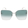 Alexander McQueen - Occhiali da Sole Ponte Piercing da Donna - Argento - Alexander McQueen Eyewear