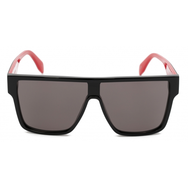 Alexander McQueen - Men's Selvedge Oversized Mask Sunglasses - Black Red - Alexander McQueen Eyewear