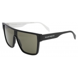 Alexander McQueen - Men's Selvedge Oversized Mask Sunglasses - Black - Alexander McQueen Eyewear