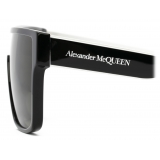 Alexander McQueen - Occhiali da Sole Selvedge a Mascherina Oversize da Uomo - Nero - Alexander McQueen Eyewear