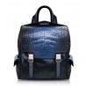 Ammoment - Caimano in Nero Navy Antico - Zainetto Zane Small in Pelle