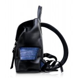 Ammoment - Caiman in Degrade Navy-Black - Leather Zane Small Backpack