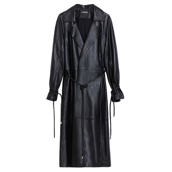 La Rando - Berisso Trench - Soft Lambskin - Black - Artisan Jacket - Luxury High Quality Leather