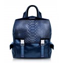 Ammoment - Python in Calcite Blue - Leather Zane Small Backpack