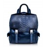 Ammoment - Python in Calcite Blue - Leather Zane Small Backpack