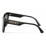 Versace - Occhiale da Sole con Logo 90s Versace - Oro Nero - Occhiali da Sole - Versace Eyewear
