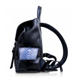 Ammoment - Python in Calcite Blue - Leather Zane Small Backpack