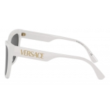 Versace - Occhiale da Sole con Logo 90s Versace - Bianco - Occhiali da Sole - Versace Eyewear