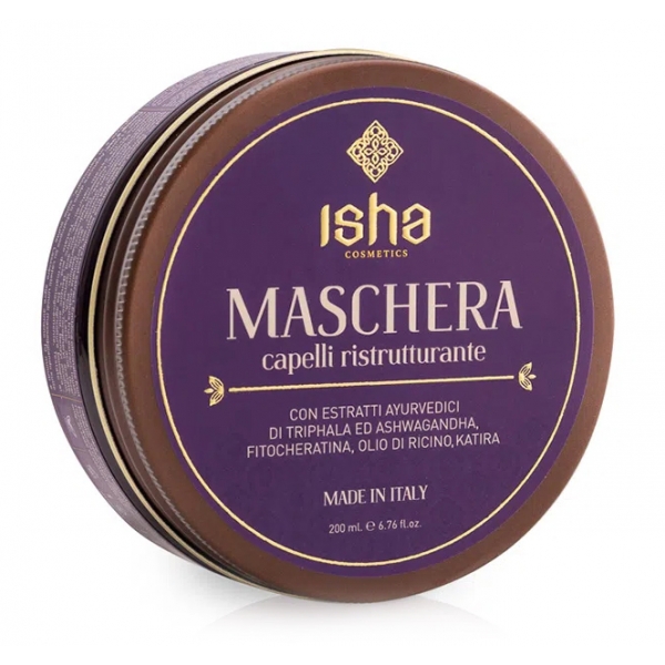 Isha Cosmetics - Maschera Capelli Ristrutturante - Naturale - Vegetale - Sapone Esclusivo Biologico