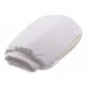 Isha Cosmetics - Exfoliating Glove in White Silver Thread Cotton - Organic - Natural - Vegetable Exclusive Soap