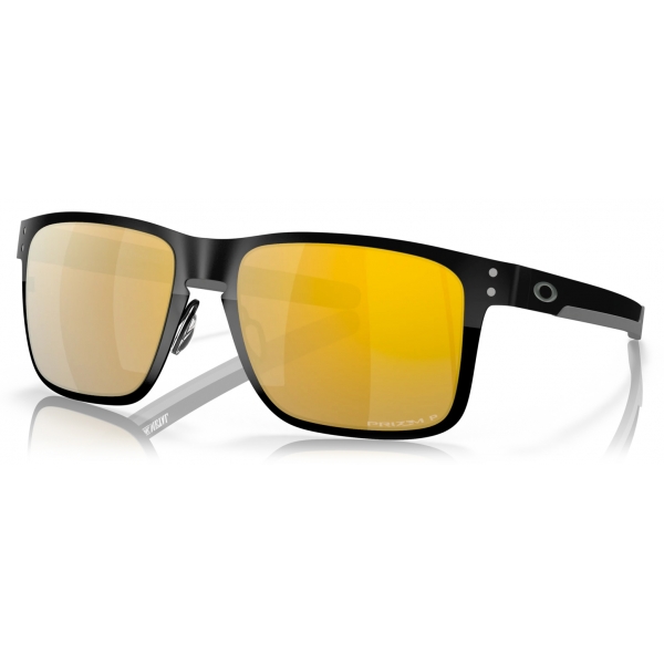 Oakley - Holbrook™ Metal Midnight Collection - Prizm 24k Polarized - Polished Black - Sunglasses - Oakley Eyewear