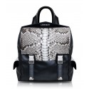 Ammoment - Python in Roccia - Leather Zane Small Backpack
