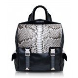 Ammoment - Python in Roccia - Leather Zane Small Backpack