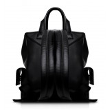 Ammoment - Ostrich in Tahitian Pearl Black - Leather Zane Small Backpack