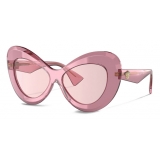 Versace - Occhiale da Sole Medusa Bubble - Rosa Trasparente - Occhiali da Sole - Versace Eyewear