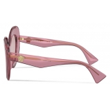 Versace - Occhiale da Sole Medusa Bubble - Rosa Trasparente - Occhiali da Sole - Versace Eyewear