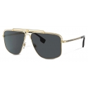 Versace - Occhiale da Sole Medusa Focus - Oro Grigio Scuro - Occhiali da Sole - Versace Eyewear