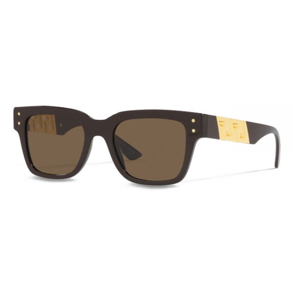 Versace - Sunglasses La Greca - Brown Gold - Sunglasses - Versace ...