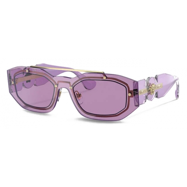 Versace★素敵！Oversized Transparent Violet Sunglasses Versace - Maxi Medusa Biggie Sunglasses - Violet