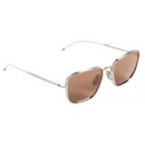 Thom Browne - Silver and Brown Aviator Sunglasses - Thom Browne Eyewear