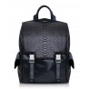 Ammoment - Pitone in Nero - Zainetto Zane Large in Pelle
