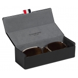 Thom Browne - Silver and Brown Aviator Sunglasses - Thom Browne Eyewear