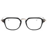 Thom Browne - Black and White Gold Clubmaster Eyeglasses - Thom Browne Eyewear
