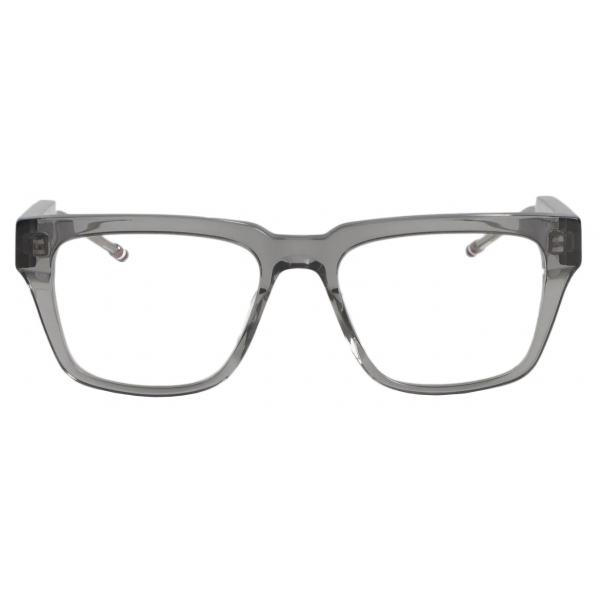 Thom Browne - Satin Crystal Grey Square Glasses - Thom Browne Eyewear